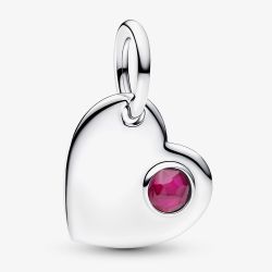 PANDORA July Birthstone Heart Dangle Charm 794295C07