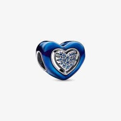 PANDORA Blue Spinnable Heart Charm 792750C01