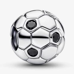 PANDORA Silver & Crystal Football Charm 794710C01