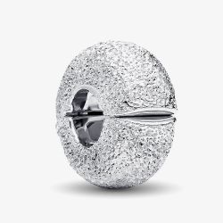 PANDORA Sterling Silver Textured Mini Clip Charm 794771C00