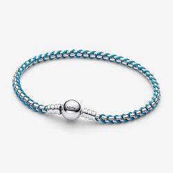 PANDORA Blue Cord Snake Chain Bracelet 593816C01