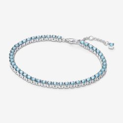 PANDORA Sparkling Light Blue Tennis Bracelet 591469C03