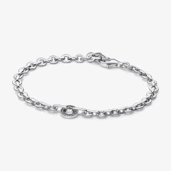PANDORA Silver Signature Pavé Bold Chain Bracelet 592777C01