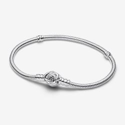 PANDORA Moments Silver Rose In Bloom Bracelet 593211C00