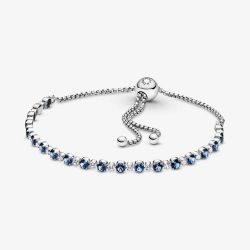 PANDORA Blue & Clear Sparkle Slider Bracelet 599377C01