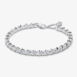 PANDORA Sterling Silver Cubic Zirconia Triangle Tennis Bracelet 595069C01