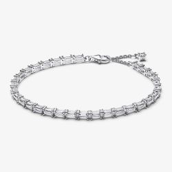 PANDORA Sterling Silver Baguette Cut Cubic Zirconia Tennis Bracelet 595081C01