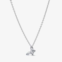 PANDORA Silver Sparkling Butterfly Pendant Necklace 394266C01-45