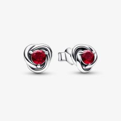 PANDORA July Birthstone Eternity Circle Stud Earrings 292334C01