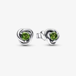 PANDORA August Birthstone Eternity Circle Stud Earrings 292334C03