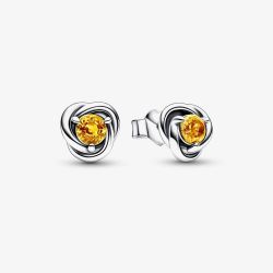 PANDORA November Birthstone Eternity Circle Stud Earrings 292334C04