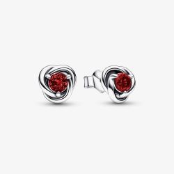 PANDORA January Birthstone Eternity Circle Stud Earrings 292334C06