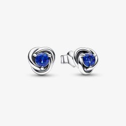 PANDORA September Birthstone Eternity Circle Stud Earrings 292334C07