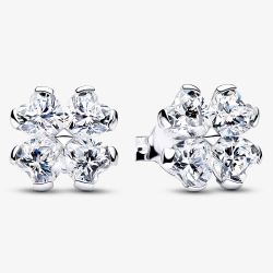 PANDORA Silver Sparkling Lucky Clover Stud Earrings 294500C01