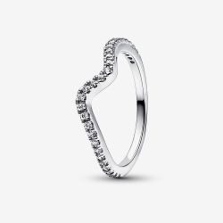 PANDORA Silver Sparkling Wave Ring 192539C01