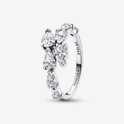 PANDORA Sterling Silver Sparkling Twist Ring 193004C01