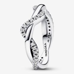 PANDORA Sterling Silver Intertwined Wave Ring 193098C01