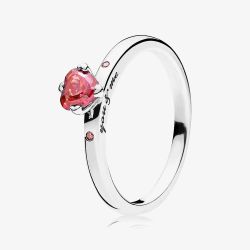 PANDORA Sparkling Red Heart Ring 196574CZRMX