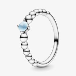 PANDORA December Birthstone Beaded Ring 198867C07