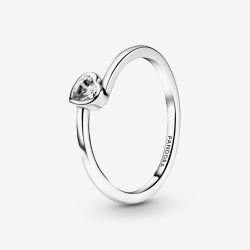 PANDORA Sterling Silver Tilted Heart Ring 199267C02