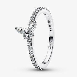 PANDORA Silver Sparkling Butterfly Ring 194269C03