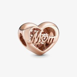 PANDORA 14ct Rose Gold Plated Thank You Mum Heart Charm 781451C00