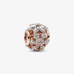 PANDORA 14ct Rose Gold Plated Sparkling Herbarium Charm 782383C01