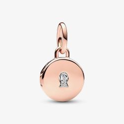 PANDORA 14ct Rose Gold Plated Cubic Zirconia Love Locket Dangle Charm 783066C01