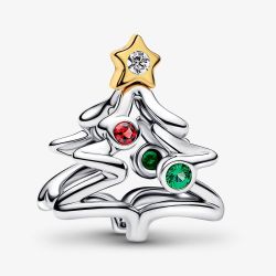 PANDORA Two Tone Christmas Tree Charm 764248C01