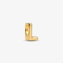 PANDORA 14ct Gold Plated Letter L Alphabet Charm 763958C00