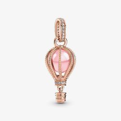 PANDORA 14ct Rose Gold Plated Hot Air Balloon Dangle Charm 789434C01