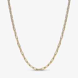 PANDORA 14ct Gold Plated Elongated Link Chain Necklace 363416C00-70