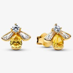 PANDORA 14ct Gold Plated Honey Bee Stud Earrings 264559C01