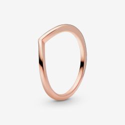 PANDORA 14ct Rose Gold Plated Shining Wish Ring 186314