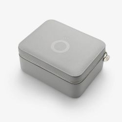 PANDORA Medium Grey Leather Jewellery Box PUKP5285