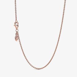 PANDORA 14ct Rose Gold Plated Cable Chain 580413