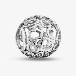 Rosa Lea Openwork Hearts Charm AM-2THB012304