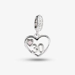 Rosa Lea 30 Heart Dangle Charm AM-2THB012604