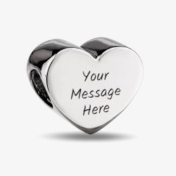 Rosa Lea Rounded Edge Plain Heart Charm AM-2THB001704