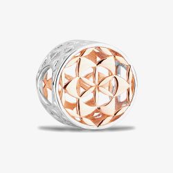 Rosa Lea Geometric Flower Charm AM-2THB014406