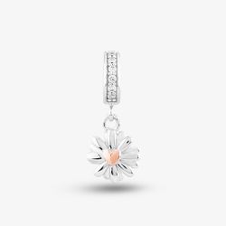 Rosa Lea Daisy Flower Rose Dangle Charm AM-2THB028907