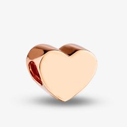 Rosa Lea Rounded Edge Plain Heart Charm AM-2THB001706