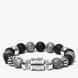 Buddha To Buddha Spirit Grey Bead Mix Bracelet 188MG F (21CM)