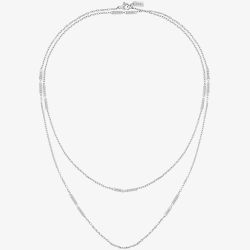 BOSS Laria Stainless-Steel Logo and Crystal Stations Necklace 1580447