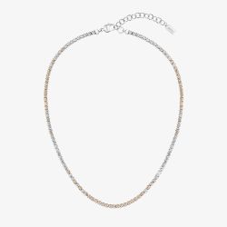 BOSS Kaspr Silver Tone Champagne Crystal Necklace 1580630
