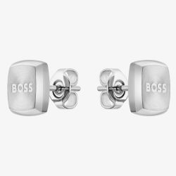 BOSS Yann Stainless-Steel Logo Square Stud Earrings 1580473