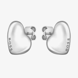BOSS Honey Silver Heart Stud Earrings 1580563