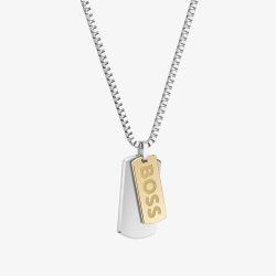 BOSS Devon Two Colour Double Tag Necklace 1580576