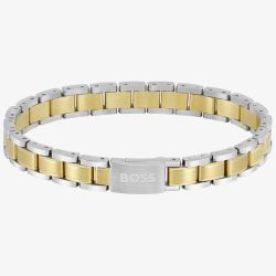 BOSS Essential Mens Two-Colour Link Bracelet 1580195