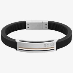 BOSS Sarkis Black Rubber  Bracelet 1580364M